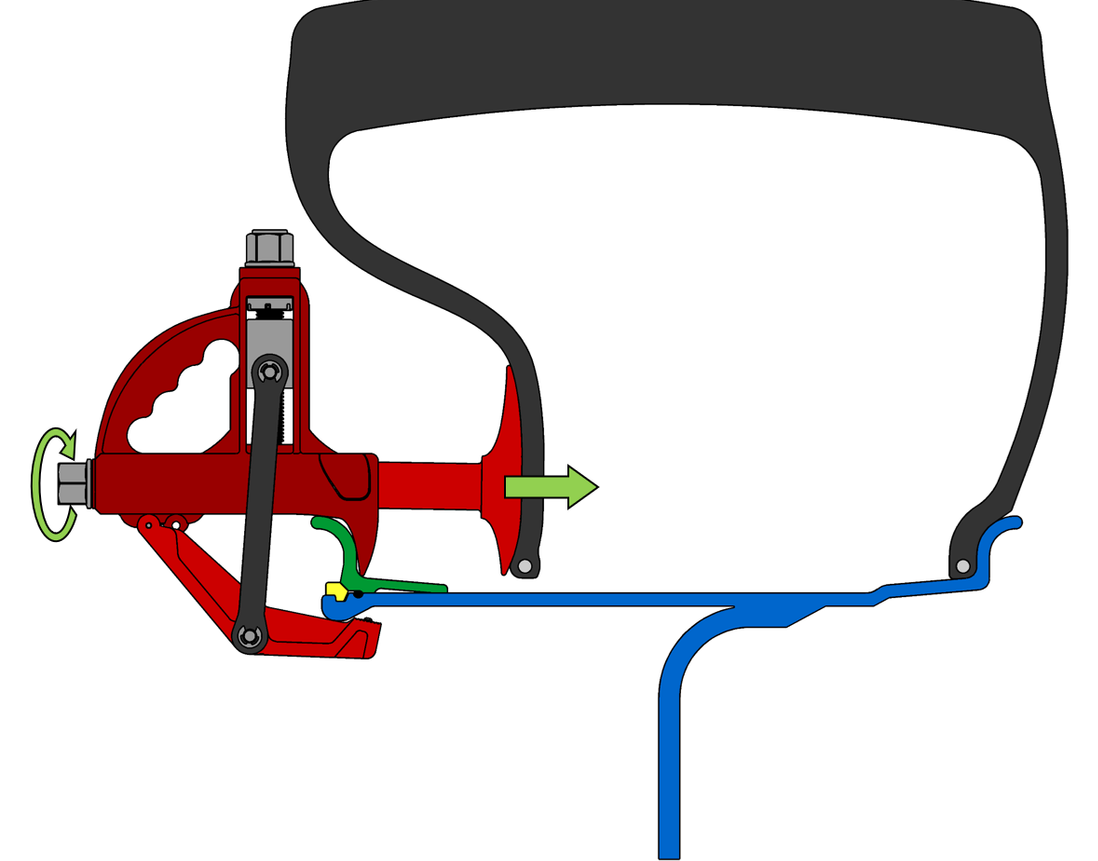 Step 3 — Ram the bead off the rim